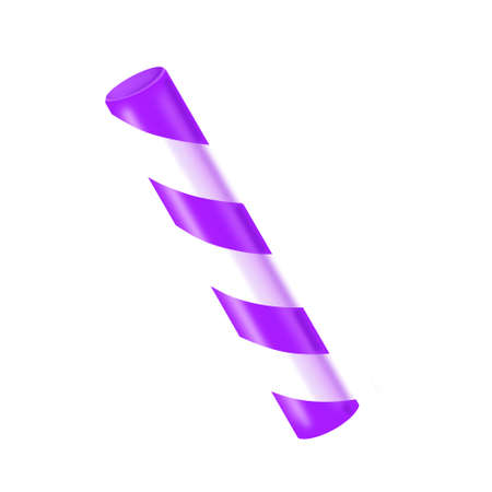 Purple and white striped candy stickの写真素材