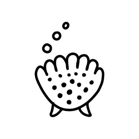 seashell. vector illustration in doodle styleのイラスト素材