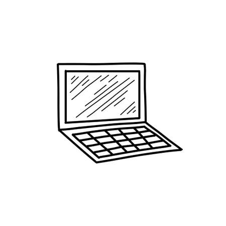 laptop sketch. Vector illustrationのイラスト素材