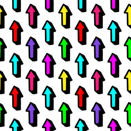 Seamless pattern with multicolored arrows .Vector illustrationのイラスト素材