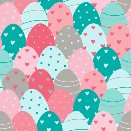 Easter eggs background. Vector illustrationのイラスト素材