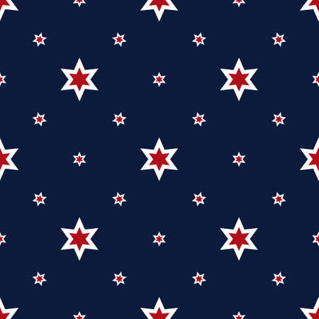 pattern of white stars on blue backgroundのイラスト素材