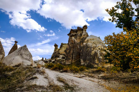 Mushroom-shaped mountains