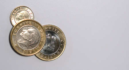 Turkish liras. Turkish coins