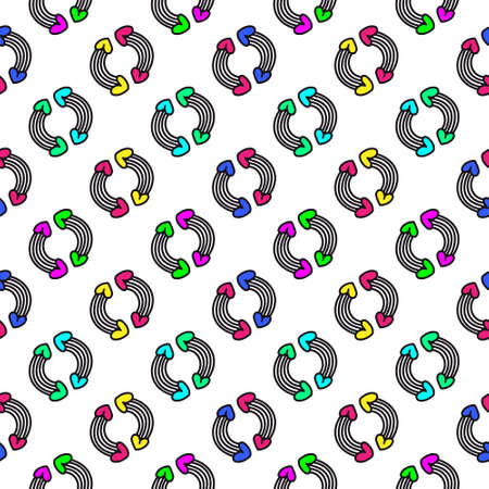 rainbow and hearts pattern. Romantic pattern