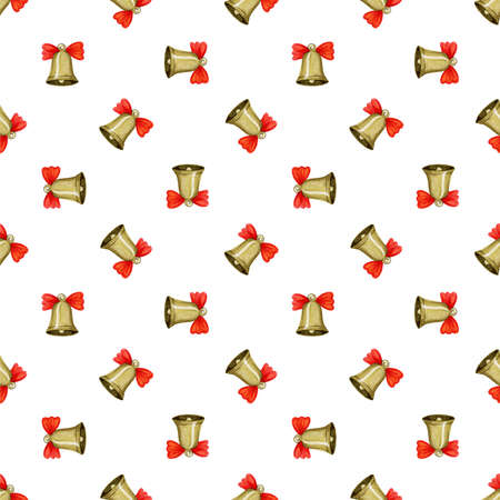 Seamless pattern with Christmas bellの写真素材