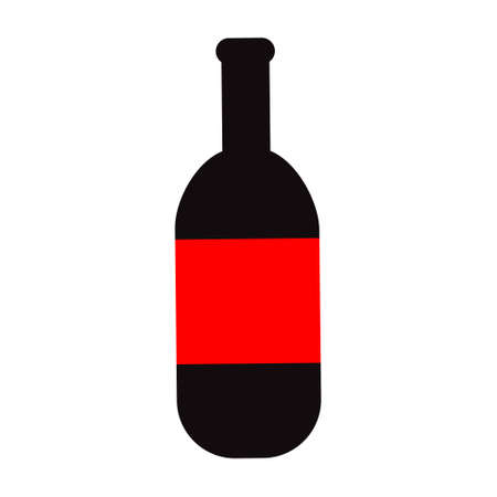 Icon Bottle of wine on a white background, vector illustrationのイラスト素材