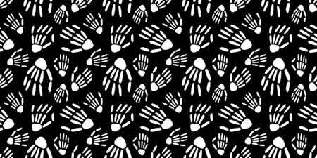 Skeleton hand seamless patternのイラスト素材