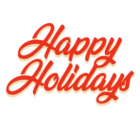 Happy Holidays. Inscription in groove styleのイラスト素材