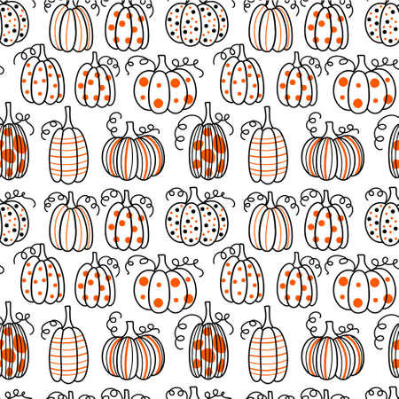 Pattern of pumpkins for Thanksgivingのイラスト素材