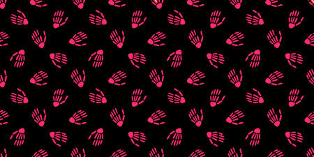 seamless pattern of Skeleton hands.Vectorのイラスト素材