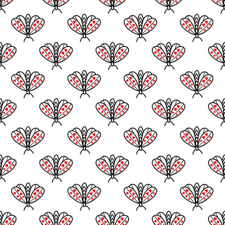 Seamless pattern with butterflies and mothsのイラスト素材