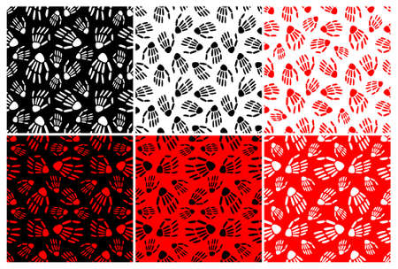 Skeletons seamless patterns. Vectorのイラスト素材