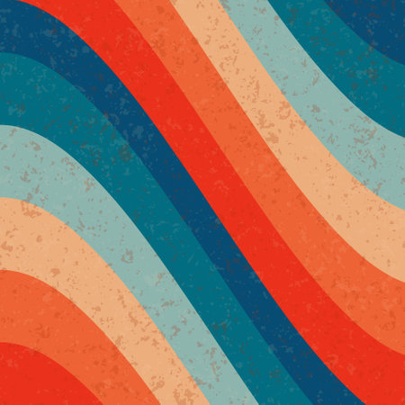 Psychedelic retro groove wavy backgroundのイラスト素材