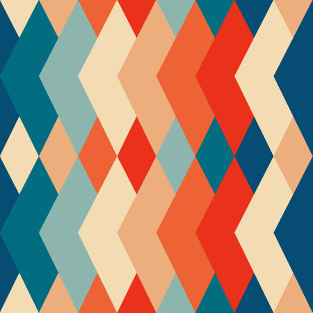 Vintage pattern with triangles in the style of the 70s and 60