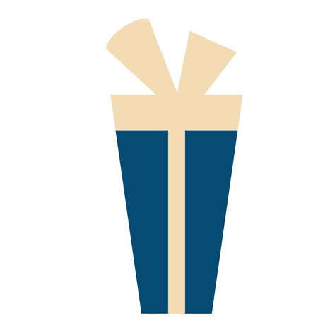 Gift box with bow. Vector illustrationのイラスト素材