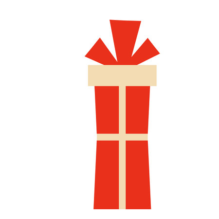 Gift box with bow. Vector illustrationのイラスト素材