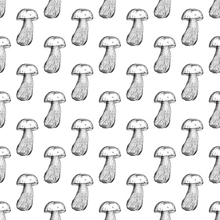 Seamless pattern with mushrooms . Vector illustrationのイラスト素材