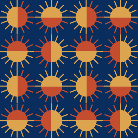 Retro 70s seamless pattern.Mid Century pattern.Vector illustration