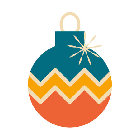 Vintage Christmas Retro Toys for Christmas Tree . vector illustrationsのイラスト素材