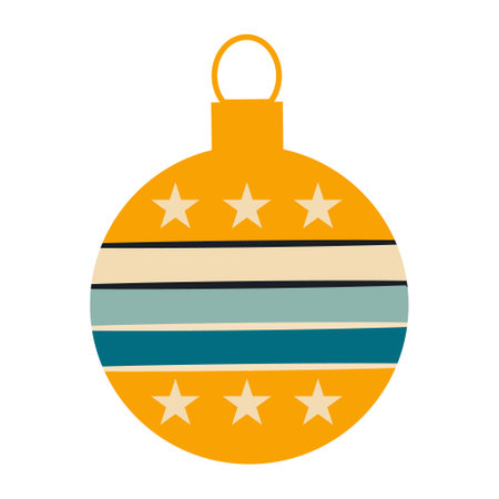 Vintage Christmas Retro Toys for Christmas Tree . vector illustrationsのイラスト素材