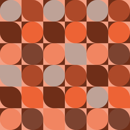 Retro Warm pattern in vintage style of the 60s and 70s. Vector illustrationのイラスト素材