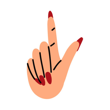 A magical mystical hand. Doodle style illustrationのイラスト素材
