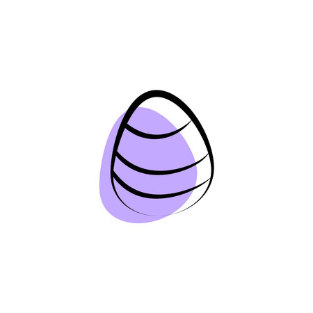 Happy Easter egg isolated illustrationのイラスト素材