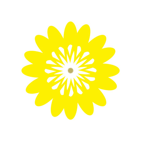 funny bright modern hippie flower vector illustrationのイラスト素材