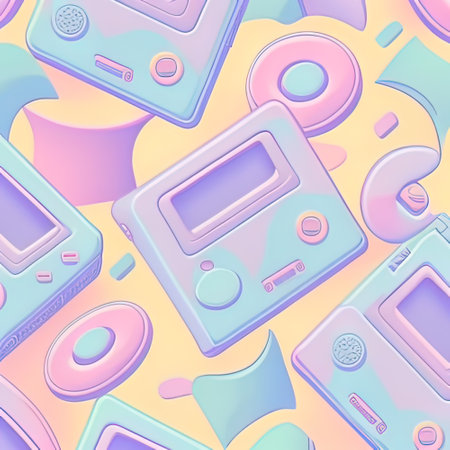 Y2K playful nostalgia abstract background wallpaper