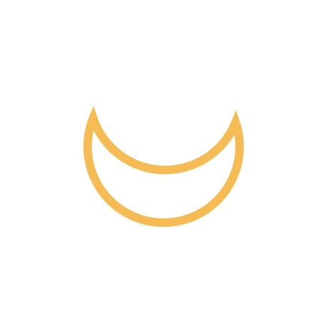 astrological spiritualistic magic symbol of the moon. Lunar Symbolのイラスト素材