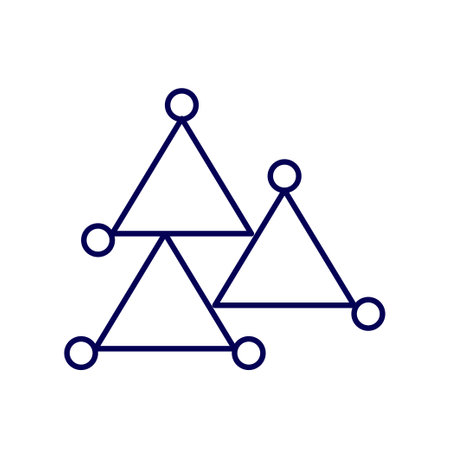 Blue triangle symbol isolated vector illustrationのイラスト素材