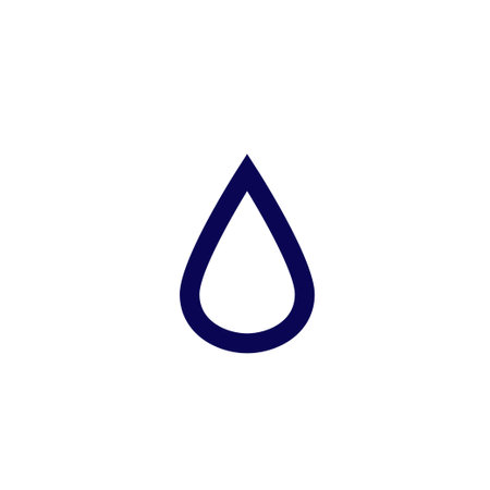 Water drop symbol isolated vector illustrationのイラスト素材