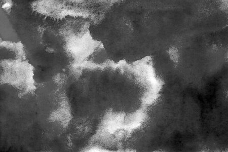 Black and white monochrome watercolor textureの写真素材