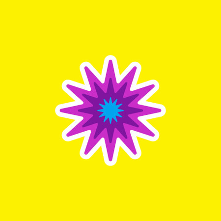 funny groovy playful flower in Y2K style. Hippie trendy flower cardのイラスト素材