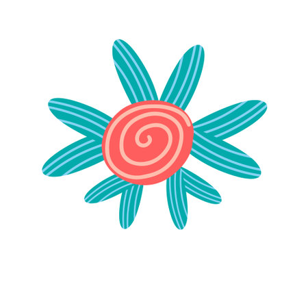 Bright red flowers clipart isolatedのイラスト素材