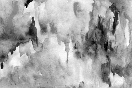 Black and white watercolor textureの写真素材