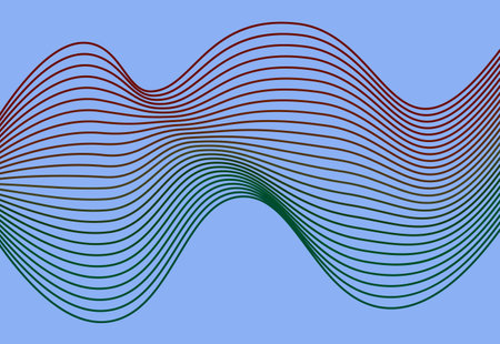 Illusory wavy blue green background illustration