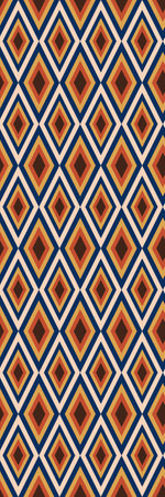 retro bookmark with geometrical pattern in mid century style
