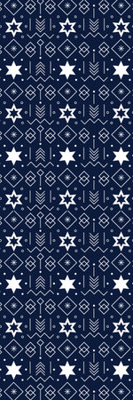 Blue White Vintage Christmas Scandinavian Bookmark printableの写真素材