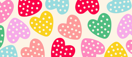 Love cartoon hearts Valentines Day backgroundの写真素材