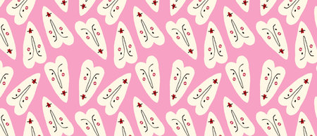 Love cartoon hearts Valentines Day backgroundの写真素材