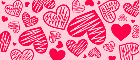 Love cartoon hearts Valentines Day background