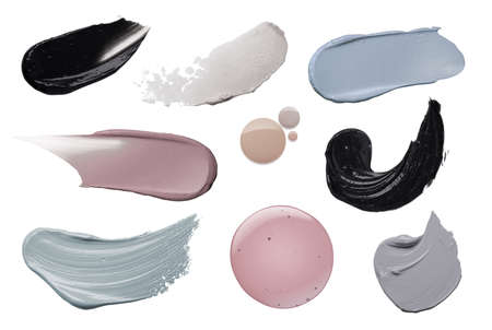 Sample swatch of cosmetic mask or cream balm textureの写真素材