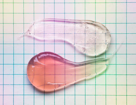 Sample swatch of cosmetic mask or cream balm textureの写真素材