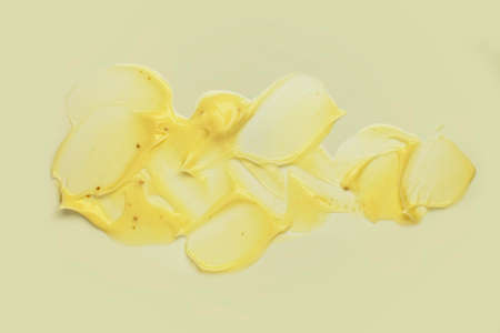 Sample swatch of cosmetic mask or cream balm textureの写真素材