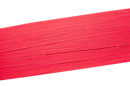 Lipstick red smudge swatch isolated on white backgroundの写真素材
