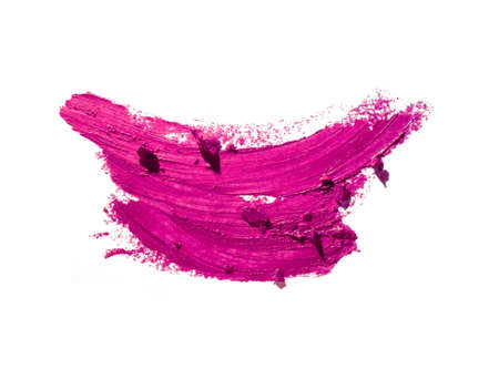 Lipstick purple smudge swatch isolated on white backgroundの写真素材