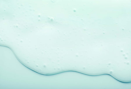 soap foam texture on a white background with copy space for text