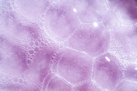 Soap bubbles close-up. Abstract background and texture for design.
